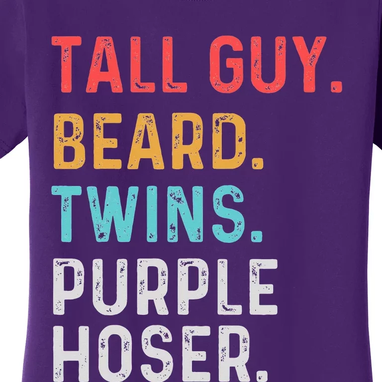 dude tall guy beard twins purple hoser Perfect Women's T-Shirt