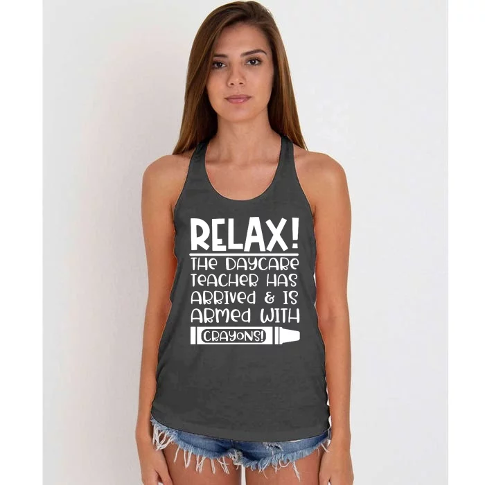 Daycare Teacher Gift Daycare Provider Women's Knotted Racerback Tank