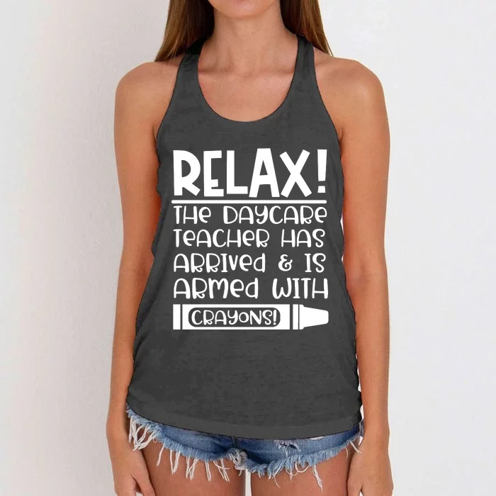 Daycare Teacher Gift Daycare Provider Women's Knotted Racerback Tank