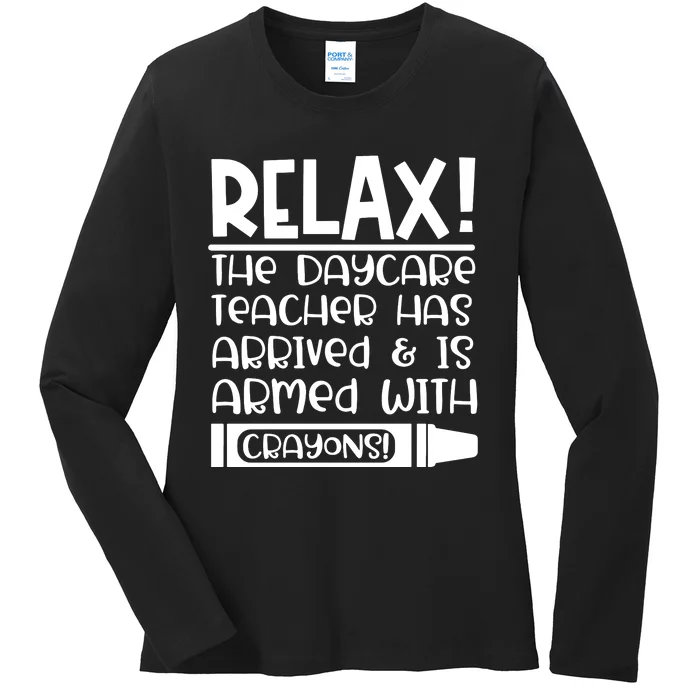 Daycare Teacher Gift Daycare Provider Ladies Long Sleeve Shirt