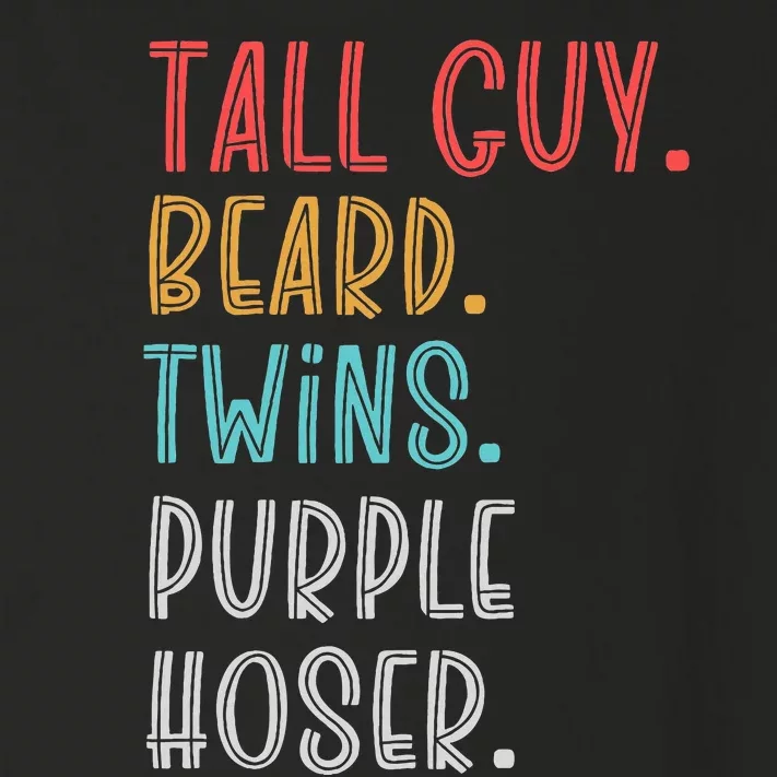 Dude Tall Guy Beard Twins Purple Hoser Funny Toddler Long Sleeve Shirt