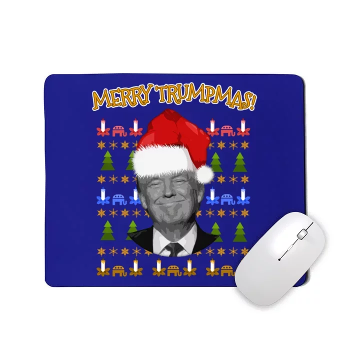 Donald Trump Gift Santa Ugly Christmas Merry Trumpmas Gift Mousepad