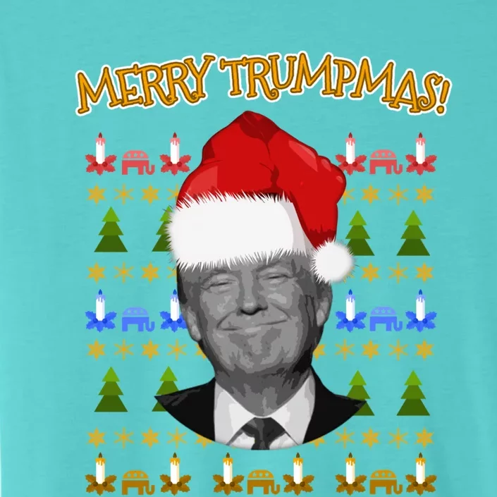 Donald Trump Gift Santa Ugly Christmas Merry Trumpmas Gift ChromaSoft Performance T-Shirt