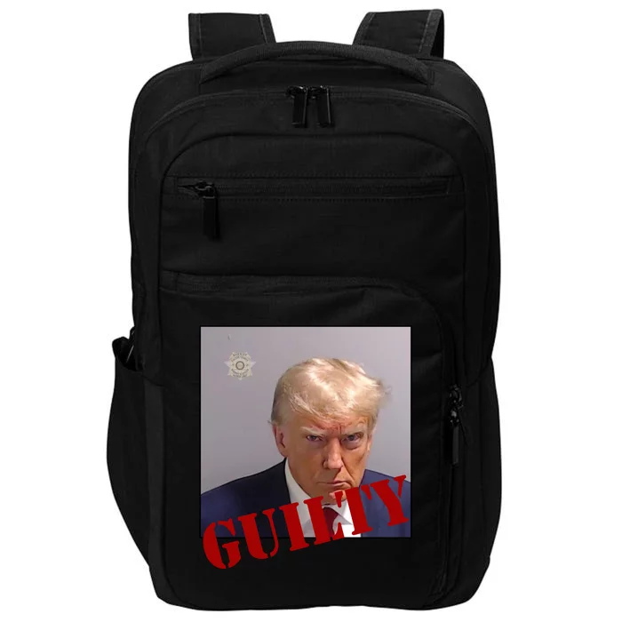 Donald Trump Guilty Mugshot Impact Tech Backpack