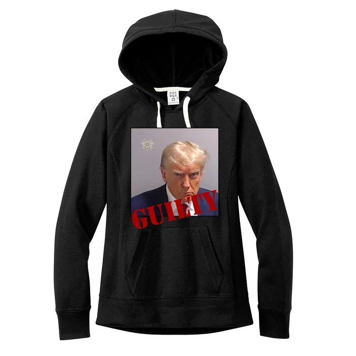 Donald Trump Guilty Mugshot Women's Fleece Hoodie