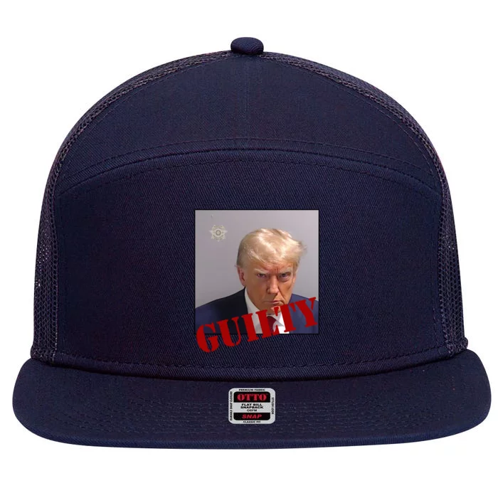 Donald Trump Guilty Mugshot 7 Panel Mesh Trucker Snapback Hat