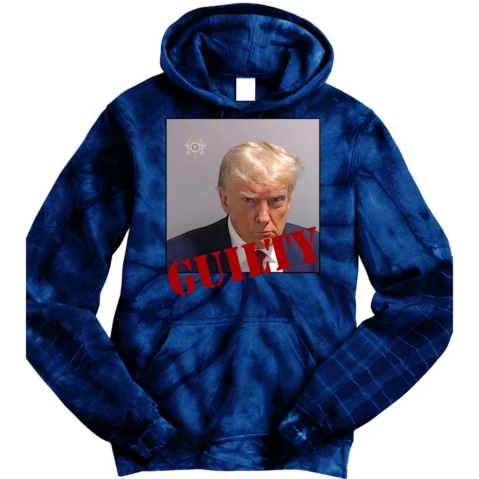 Donald Trump Guilty Mugshot Tie Dye Hoodie