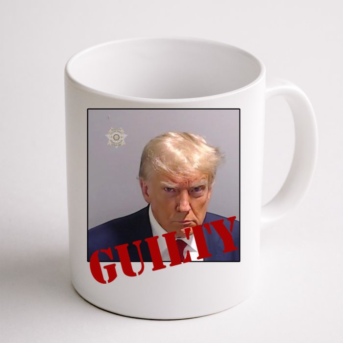 Donald Trump Guilty Mugshot Front & Back Coffee Mug