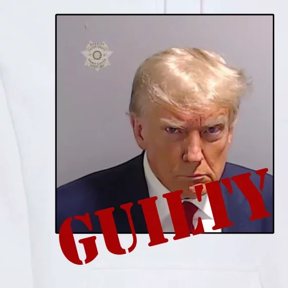 Donald Trump Guilty Mugshot Premium Hoodie