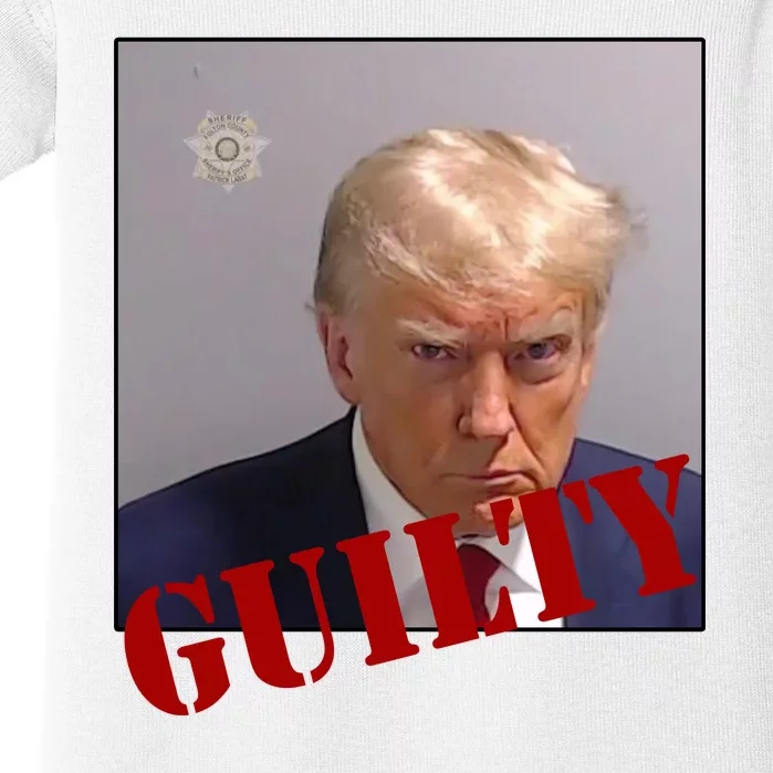 Donald Trump Guilty Mugshot Baby Bodysuit