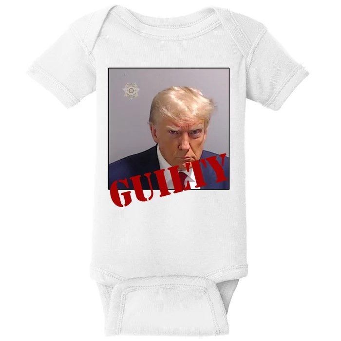 Donald Trump Guilty Mugshot Baby Bodysuit