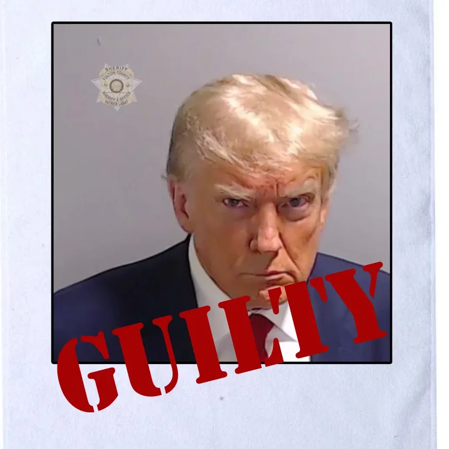 Donald Trump Guilty Mugshot Platinum Collection Golf Towel