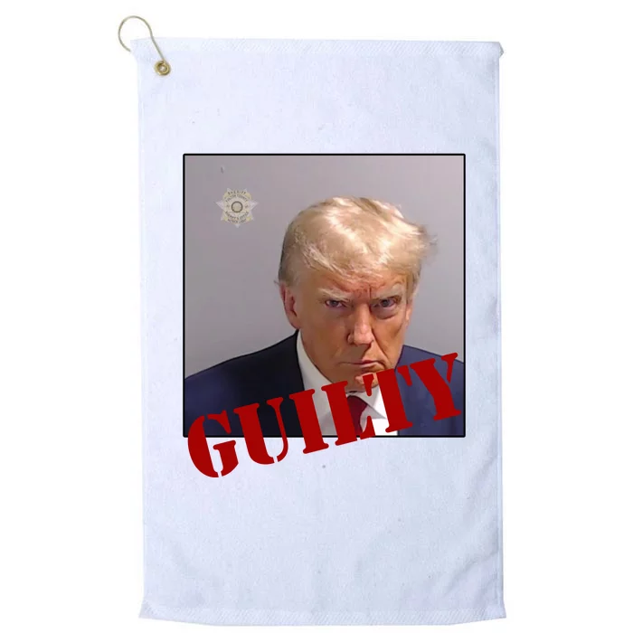 Donald Trump Guilty Mugshot Platinum Collection Golf Towel