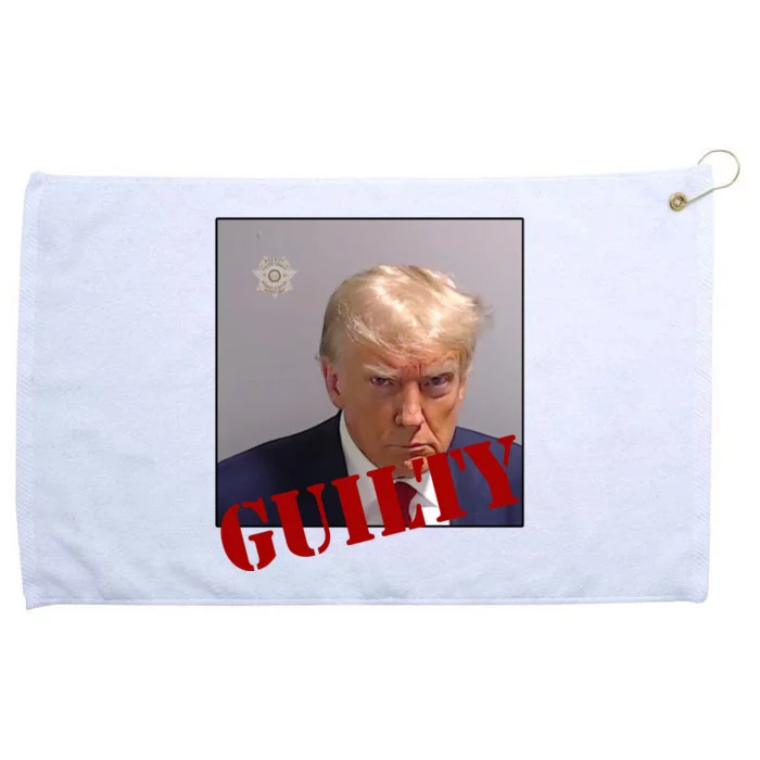 Donald Trump Guilty Mugshot Grommeted Golf Towel