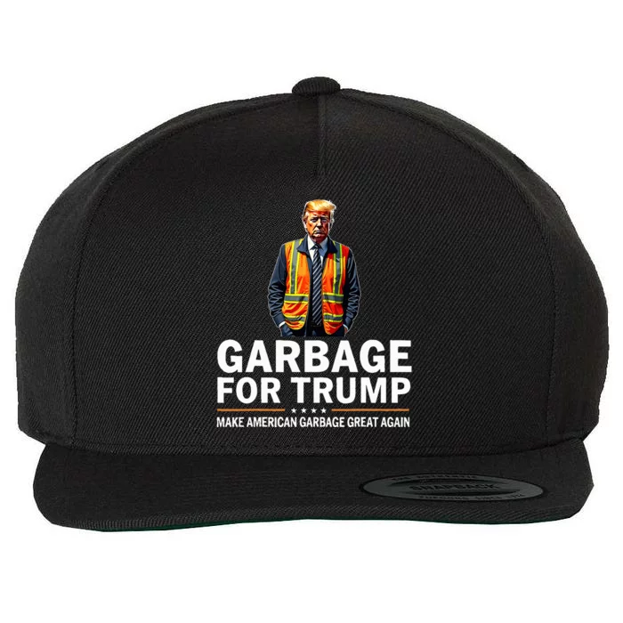 Donald Trump Garbage Orange Reflective Safety Vest Wool Snapback Cap