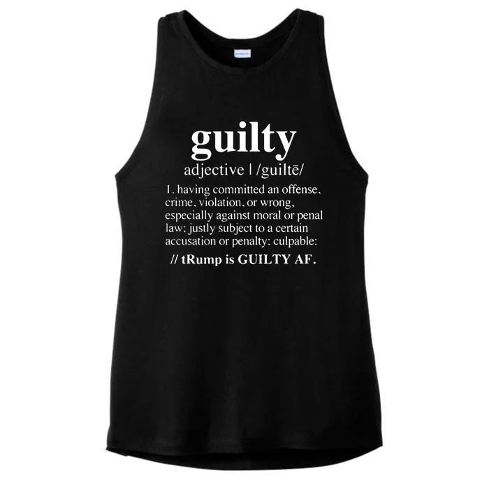 Donald Trump Guilty Definition Felony Ladies Tri-Blend Wicking Tank