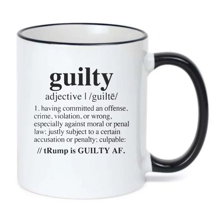 Donald Trump Guilty Definition Felony Black Color Changing Mug