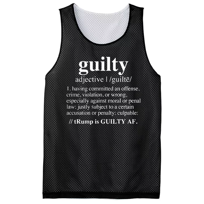 Donald Trump Guilty Definition Felony Mesh Reversible Basketball Jersey Tank