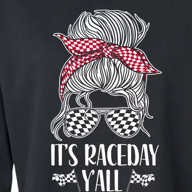 Dirt Track Go Kart Racing Race Mom Friend Grandma Gift Cropped Pullover Crew