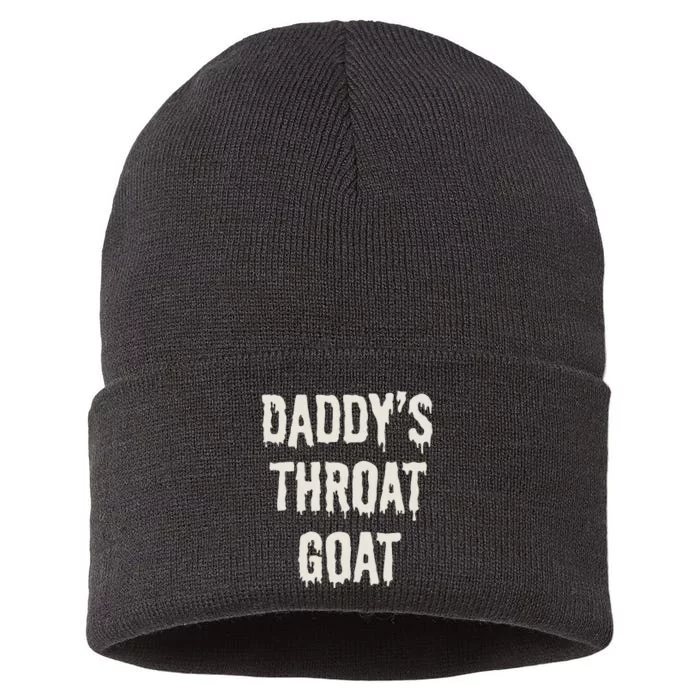 DaddyS Throat Goat Sustainable Knit Beanie