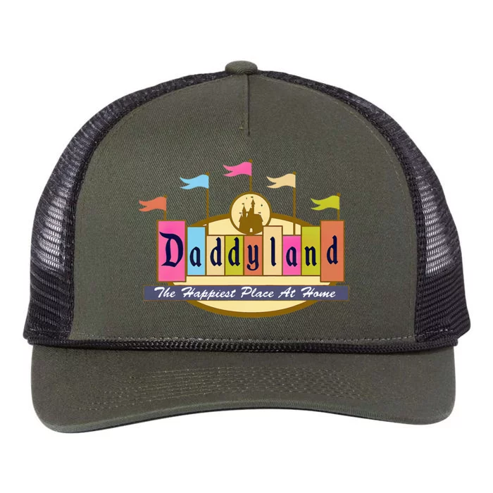 Daddyland The Happiest Place At Home Retro Rope Trucker Hat Cap