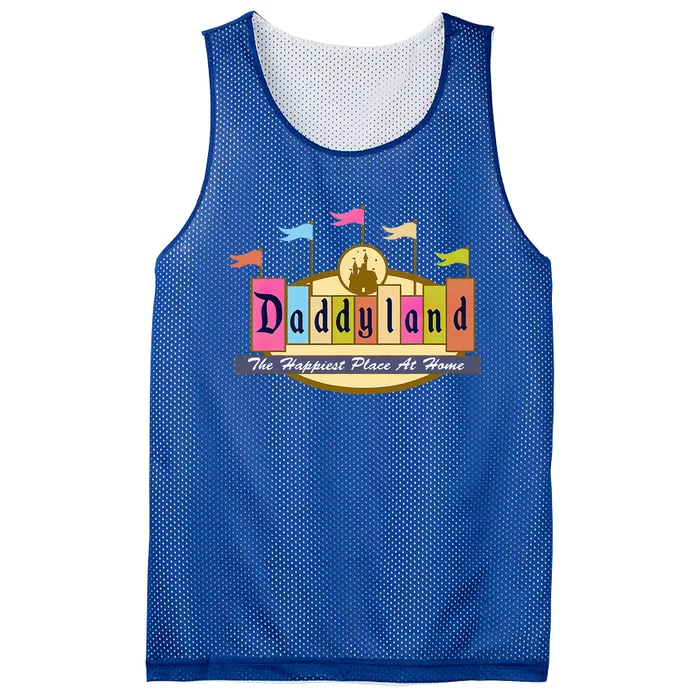 Daddyland The Happiest Place At Home Mesh Reversible Basketball Jersey Tank