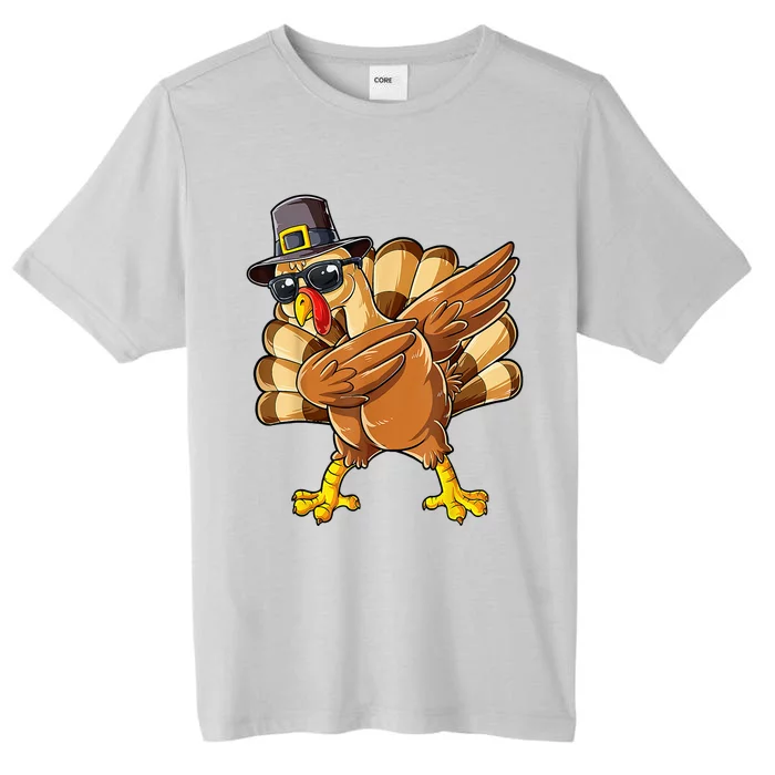 Dabbing Turkey Happy Thanksgiving Thankful Turkey Fall Dab ChromaSoft Performance T-Shirt