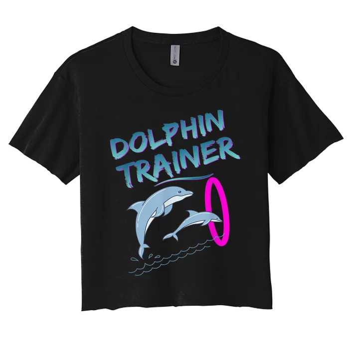 Dolphin Trainer Halloween Costume Swea Women's Crop Top Tee