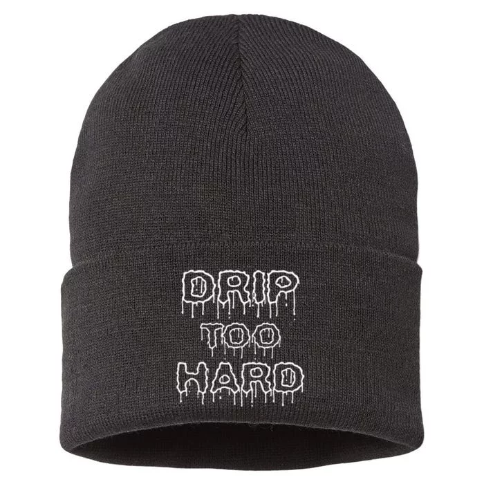 Drip Too Hard For Music Fans Sustainable Knit Beanie