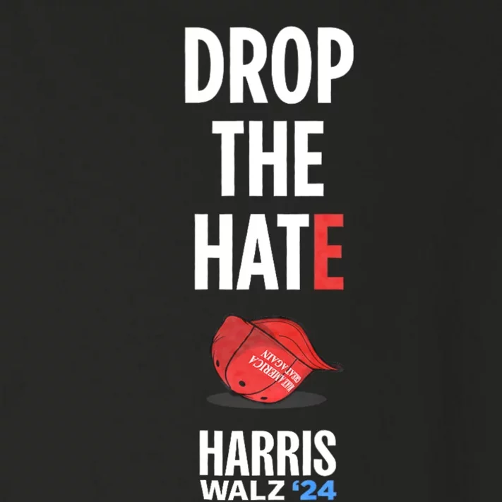 Drop The Hate No Maga Hat Vote Kamala Harris Tim Walz 24 Toddler Long Sleeve Shirt