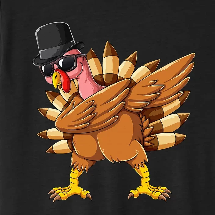 Dabbing Turkey Hat Funny Gifts Thanksgiving ChromaSoft Performance T-Shirt