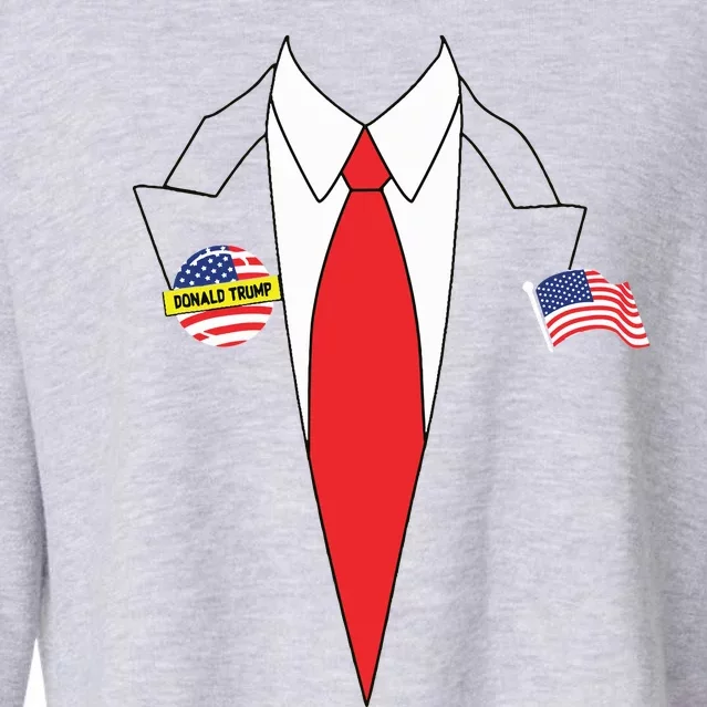 Donald Trump Halloween Costume Cute President Gift Cropped Pullover Crew