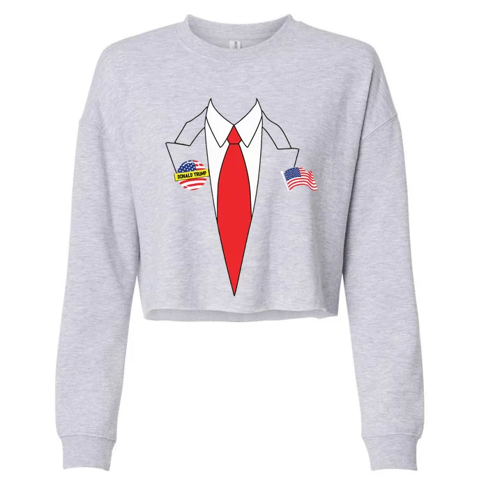 Donald Trump Halloween Costume Cute President Gift Cropped Pullover Crew