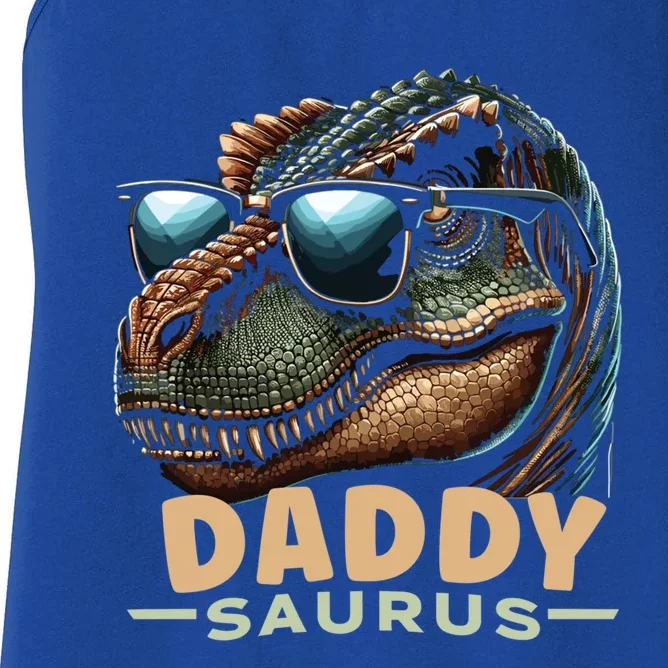 Daddysaurus The Heartwarming Majesty Of Real Fathers Meaningful Gift Women's Racerback Tank