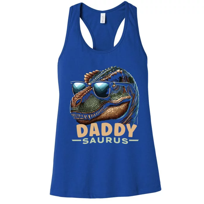 Daddysaurus The Heartwarming Majesty Of Real Fathers Meaningful Gift Women's Racerback Tank