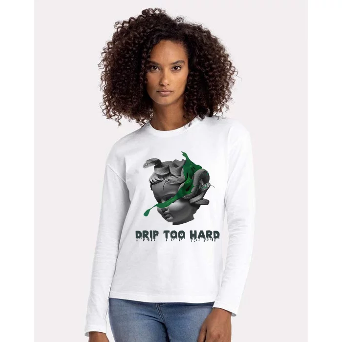 Drip Too Hard Street Womens Cotton Relaxed Long Sleeve T-Shirt