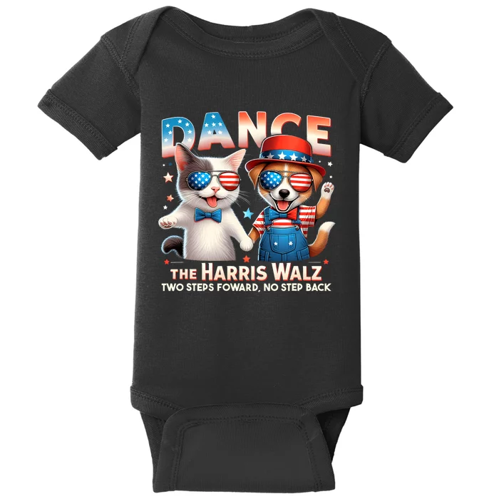 Dance The Harris Walz Funny Cat Ladies Kamala Harris Baby Bodysuit