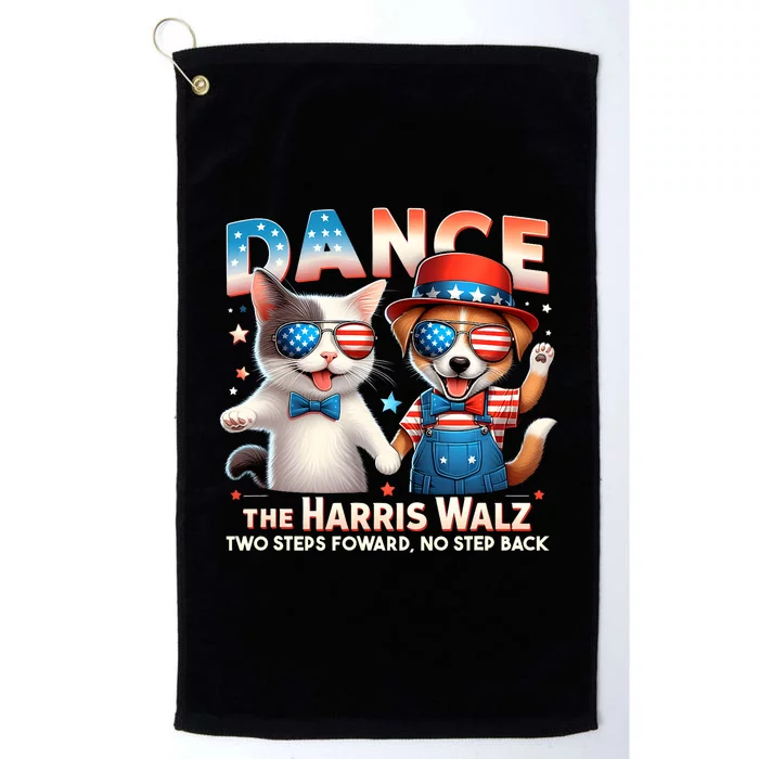 Dance The Harris Walz Funny Cat Ladies Kamala Harris Platinum Collection Golf Towel