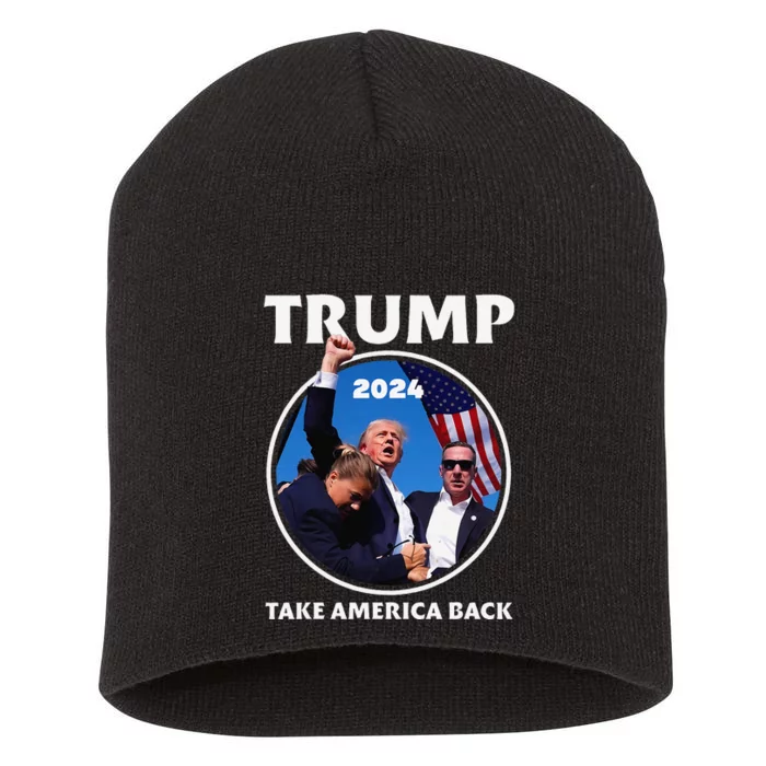 Donald Trump HeLl Never Stop Fighting To Save America Short Acrylic Beanie