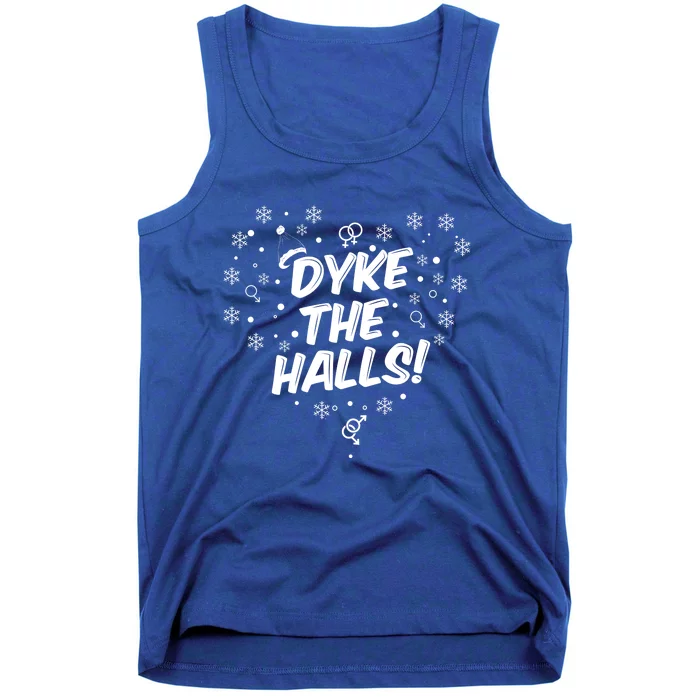 Dyke The Halls Lgbt Ugly Christmas Sweater Gift Holidays Tank Top