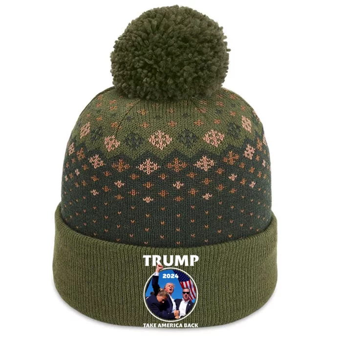 Donald Trump HeLl Never Stop Fighting To Save America The Baniff Cuffed Pom Beanie