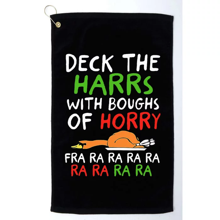 Deck The Harrs With Boughs Of Horry Fra Ra Ra Ra Goose Xmas Platinum Collection Golf Towel