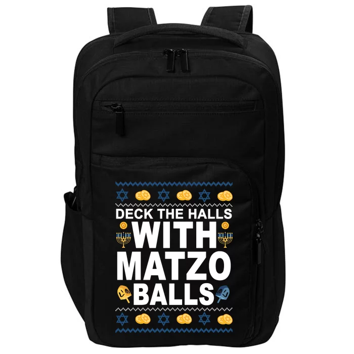 Deck The Halls With Matzo Balls Jewish Impact Tech Backpack