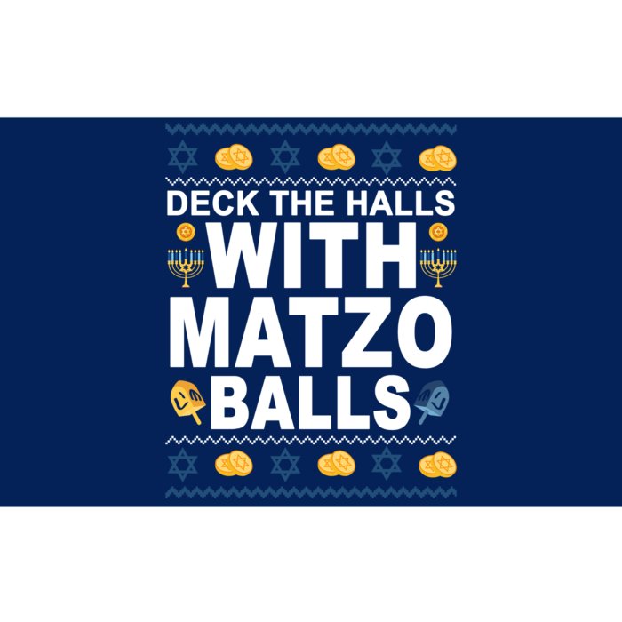 Deck The Halls With Matzo Balls Jewish Bumper Sticker