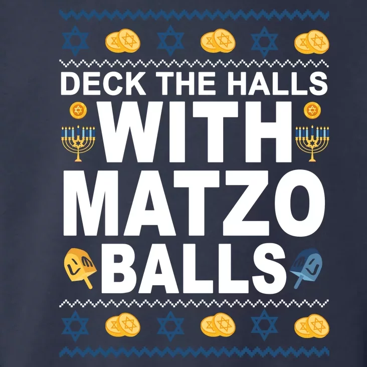 Deck The Halls With Matzo Balls Jewish Toddler Hoodie