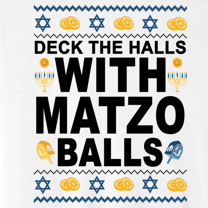 Deck The Halls With Matzo Balls Jewish ChromaSoft Performance T-Shirt