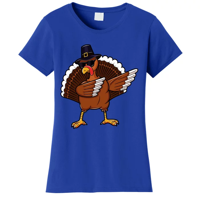 Dabbing Turkey Happy Turkey Day Dab Thanksgiving Gift Funny Gift Women's T-Shirt