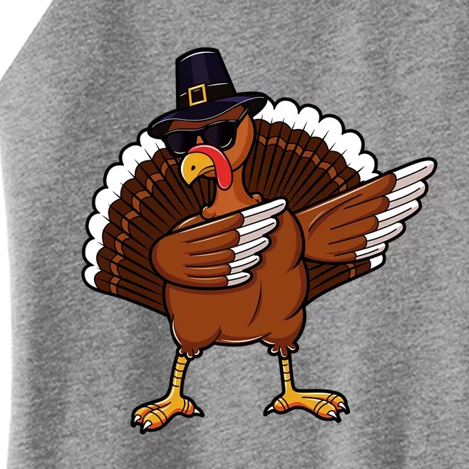 Dabbing Turkey Happy Turkey Day Dab Thanksgiving Gift Funny Gift Women’s Perfect Tri Rocker Tank