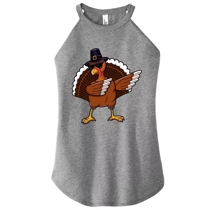 Dabbing Turkey Happy Turkey Day Dab Thanksgiving Gift Funny Gift Women’s Perfect Tri Rocker Tank