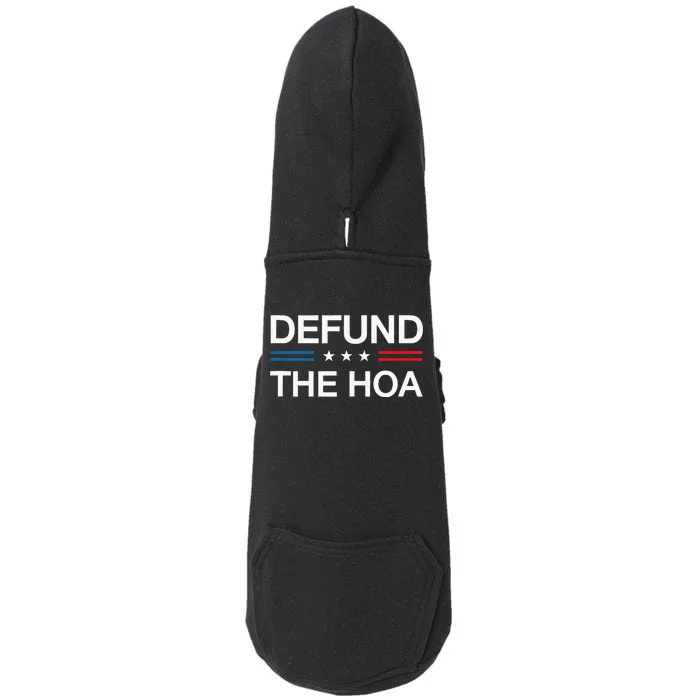 Defund The HOA Funny Home Owners Association Board Member Doggie 3-End Fleece Hoodie